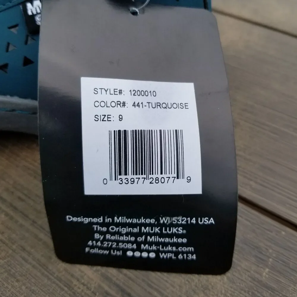 NWT Muk Luks Sport Women Sandy Sport Shoe Turquoise Sandal Size 9 Style 120010